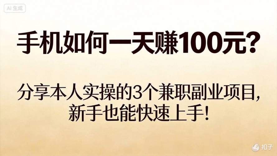副业赚钱项目一天2万（干啥副业一天能挣一百）