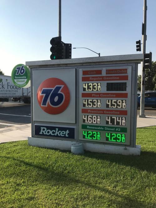 加州柴油价格涨至每加仑7.018美元 创纪录新高