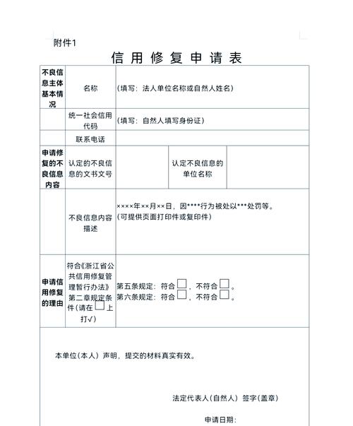 征信修复流程（恢复个人征信）